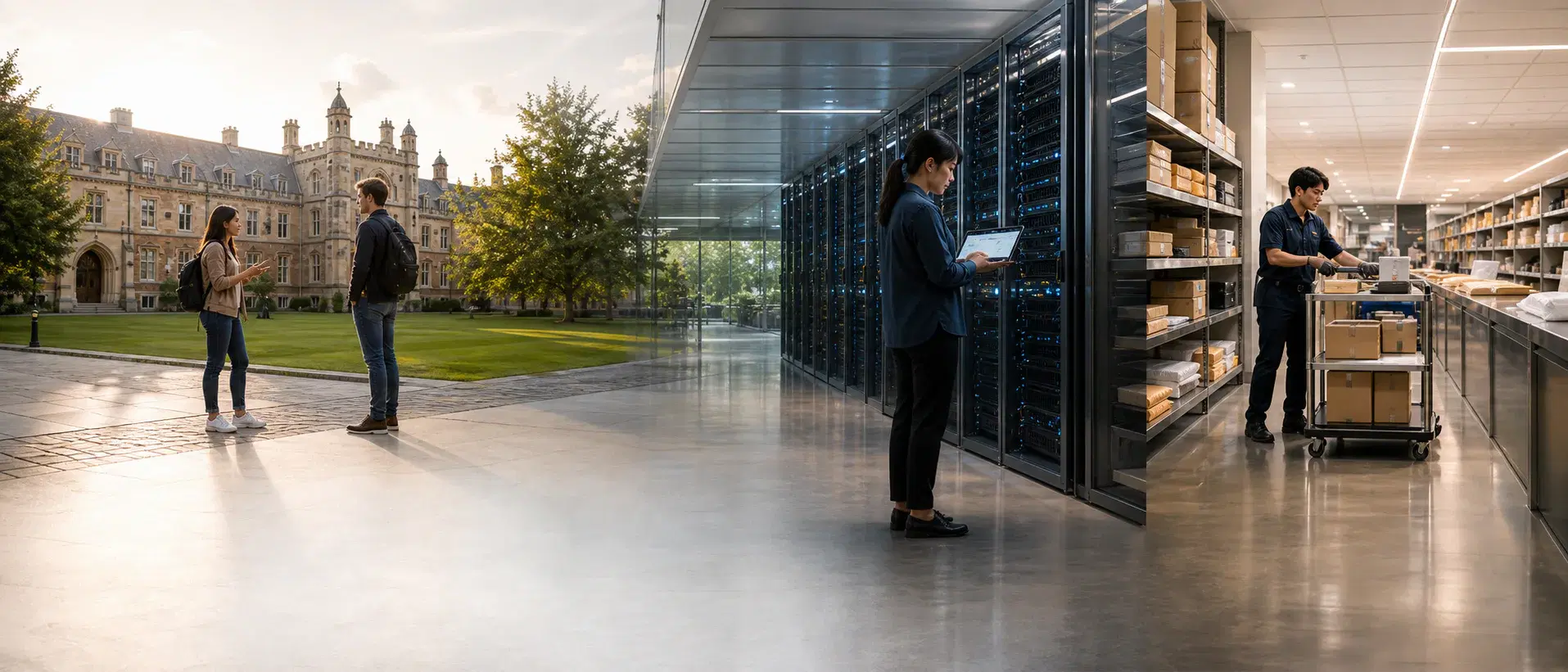 University, technology and workplace operations connected across one global delivery environment