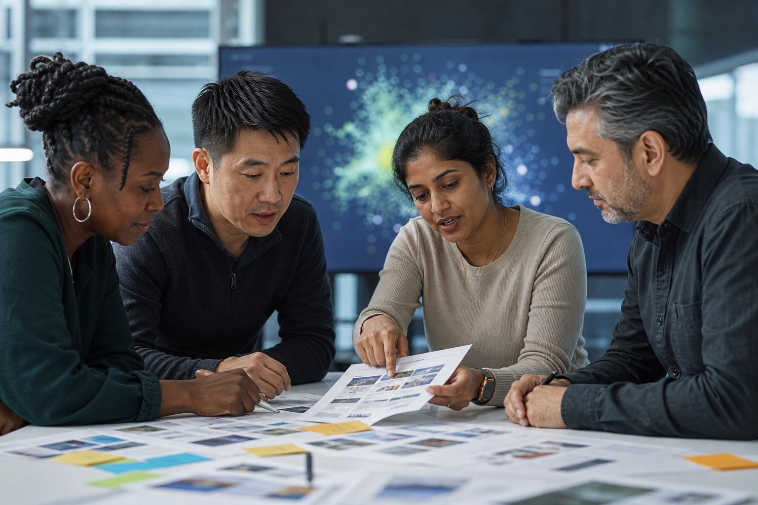 A globally diverse team of experts reviewing model evaluation work