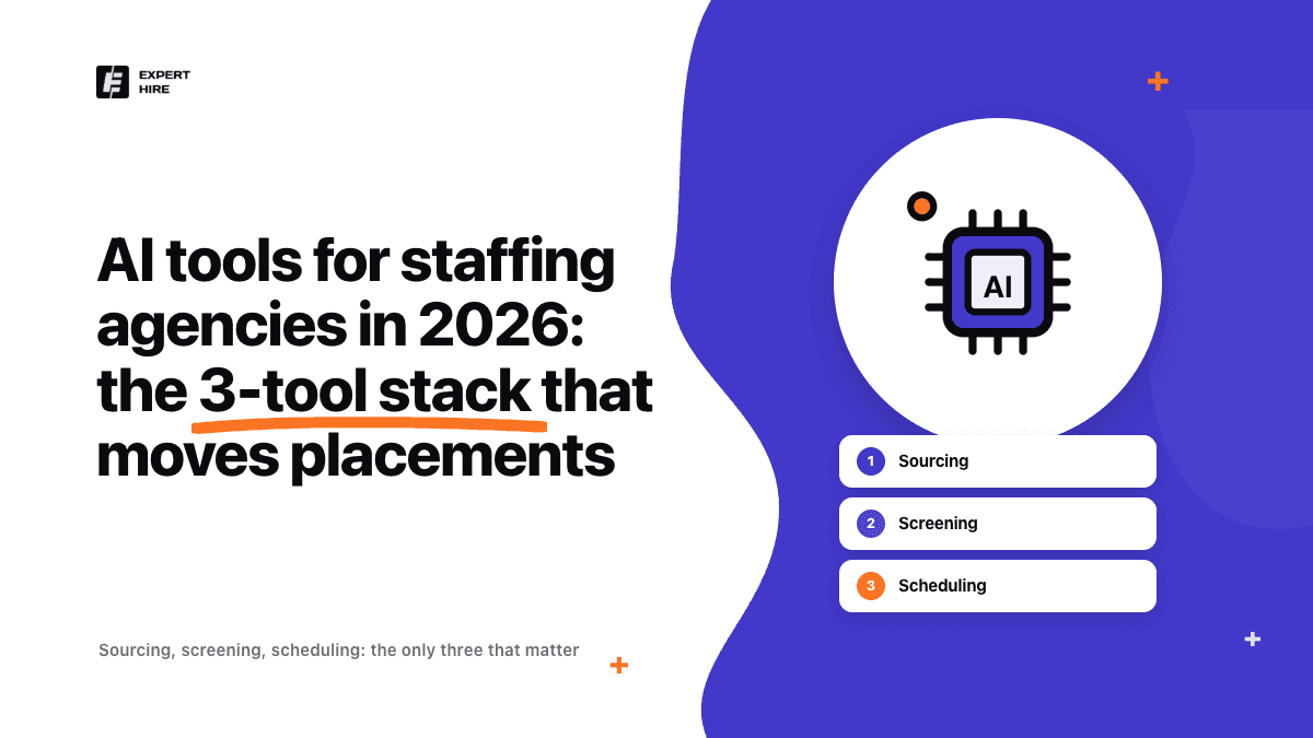 AI tools for staffing agencies in 2026: the 3-tool stack that actually moves placements AI tools for staffing agencies in 2026: the 3-tool stack that actually moves placements