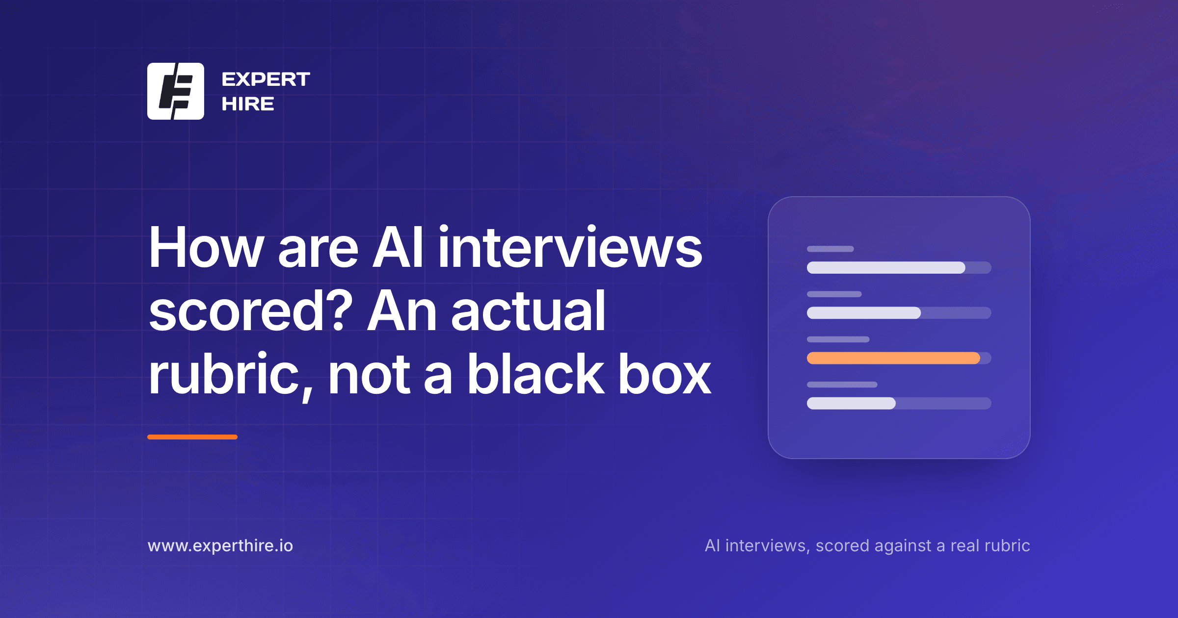 How are AI interviews scored? An actual rubric, not a black box How are AI interviews scored? An actual rubric, not a black box